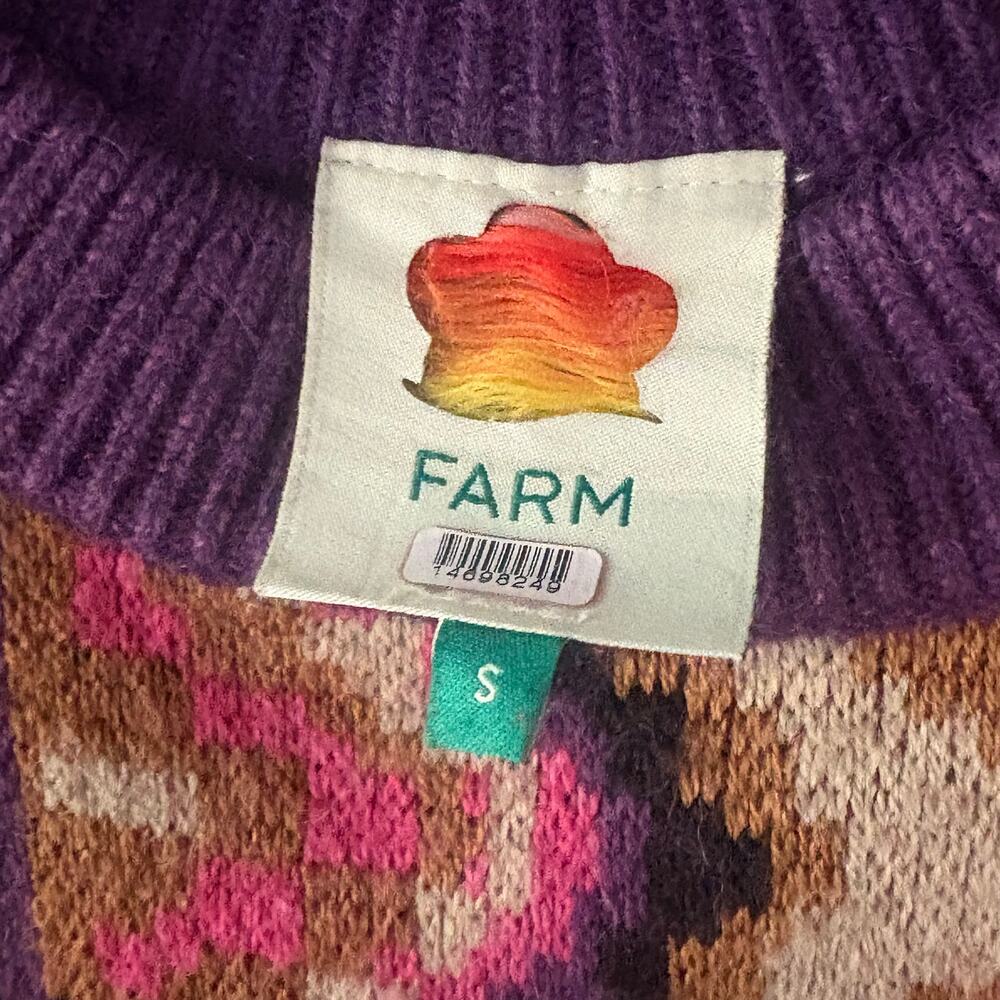 Farm Rio Striped Patchwork Sweater Size Small‎ - Picture 13 of 14